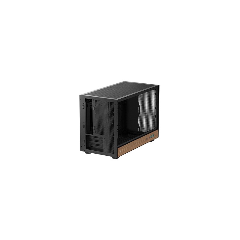Ohišje DeepCool CH260 Wood, Micro-ATX, črno