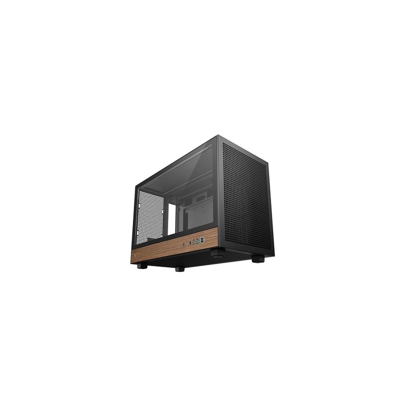Ohišje DeepCool CH260 Wood, Micro-ATX, črno