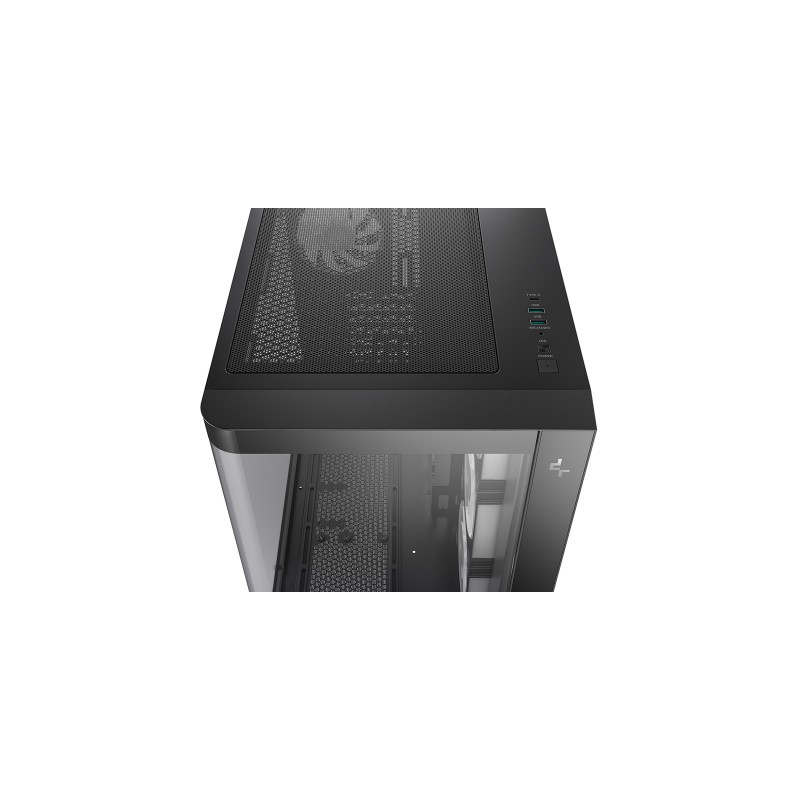 Ohišje DeepCool CG530U 4F, ATX, Midi-Tower, črno