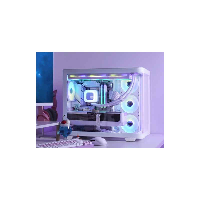 Ohišje DeepCool CG530U 4F WH, ATX, Midi-Tower, belo