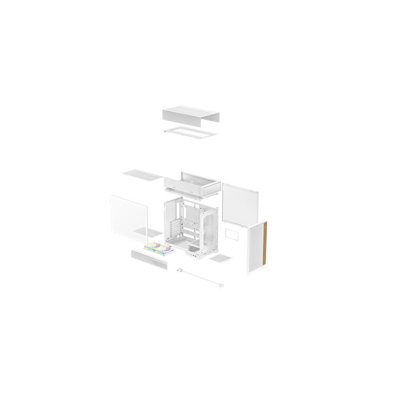 Ohišje DeepCool CL660 WH, ATX, Midi-Tower, belo