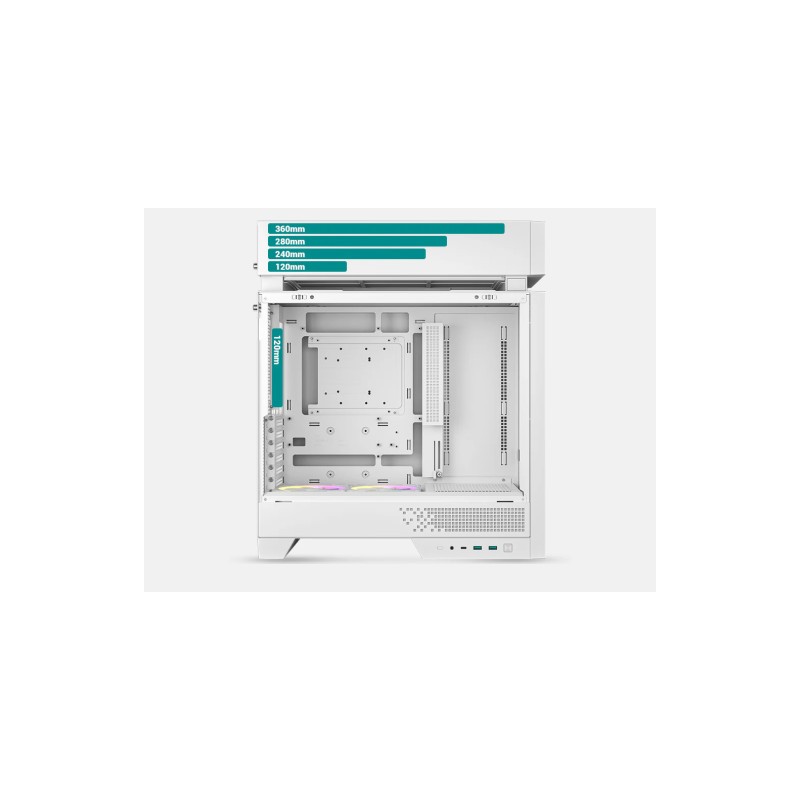 Ohišje DeepCool CL660 WH, ATX, Midi-Tower, belo