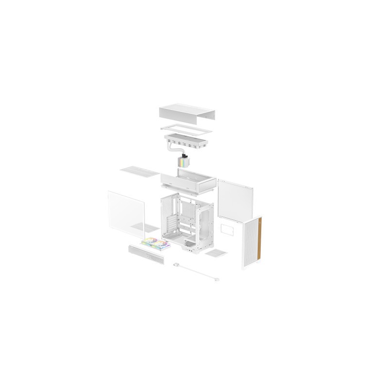Ohišje DeepCool CL6600 WH, AIO 360mm, ATX, Midi-Tower, belo