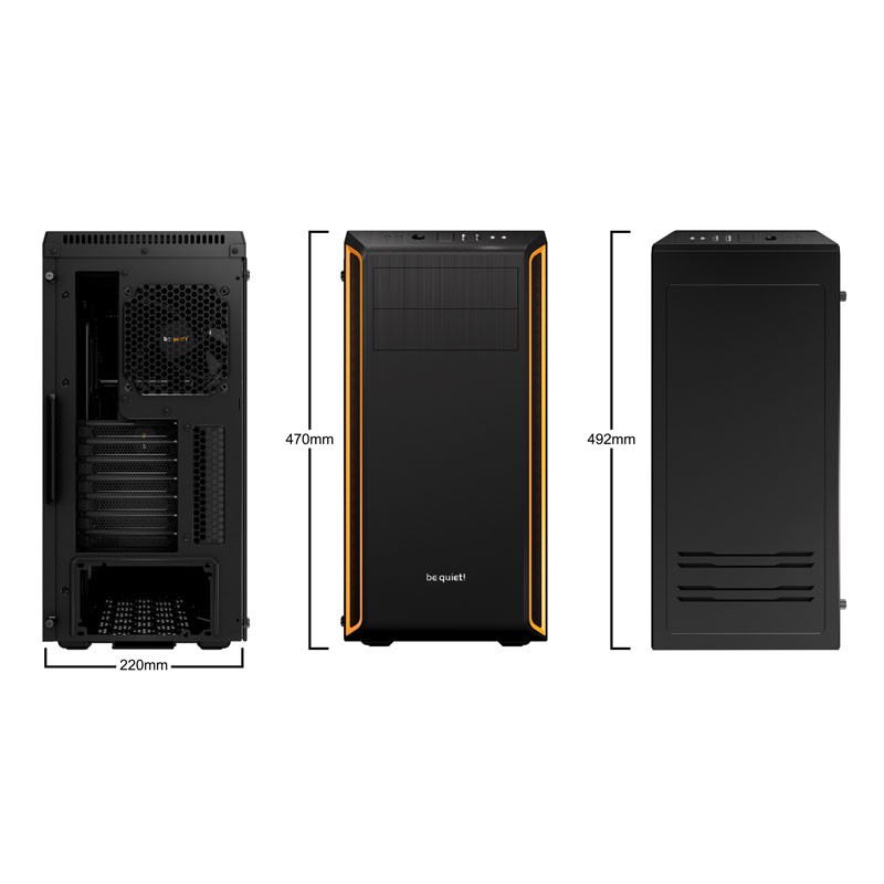 Ohišje ATX be quiet! PURE BASE 600 (BGW20), črno/oranžno