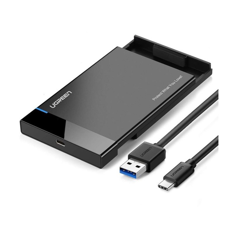 Ugreen 2.5 HDD ohišje USB-C vhod črno