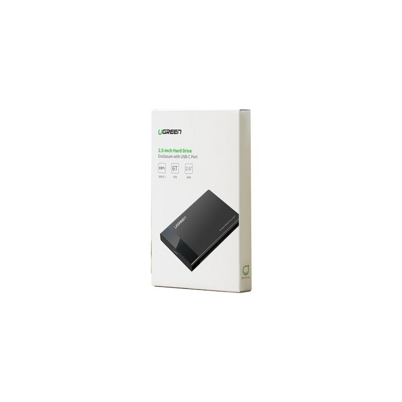 Ugreen 2.5 HDD ohišje USB-C vhod črno