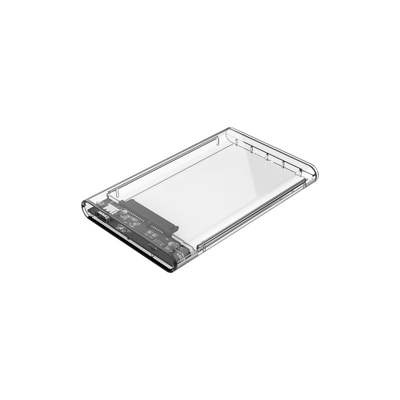 Zunanje ohišje za HDD/SSD 2,5" USB-C 3.1 v SATA3, prozorno