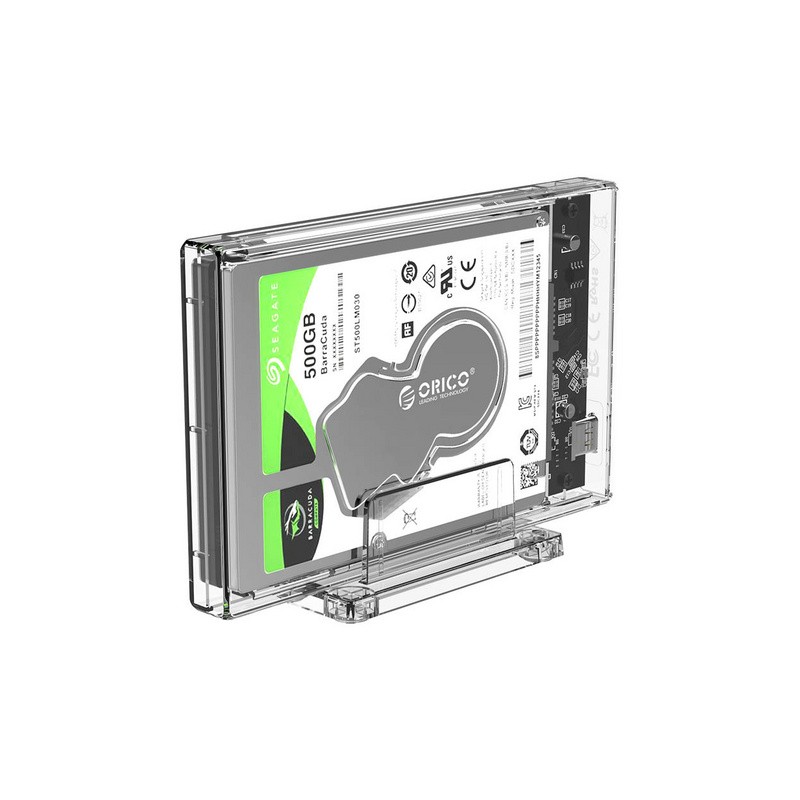 Zunanje ohišje za HDD/SSD 2,5, USB-C 3.0 to SATA3, prozorno, ORICO 2159C3