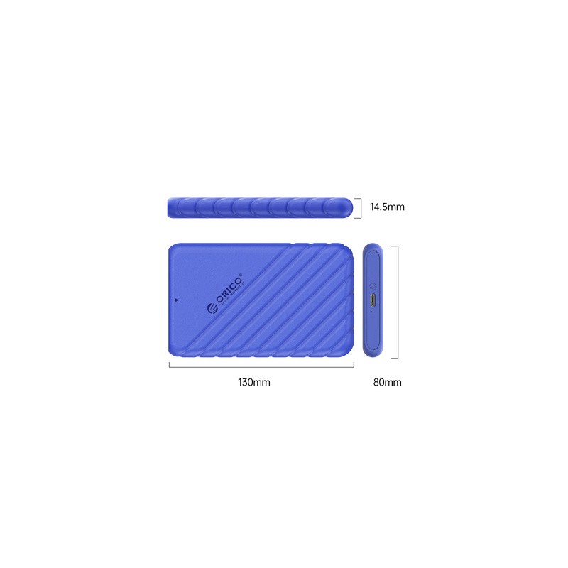 Zunanje ohišje za 2,5 HDD/SSD, USB-C 3.1 v SATA3, modro, ORICO 25PW1C-C3