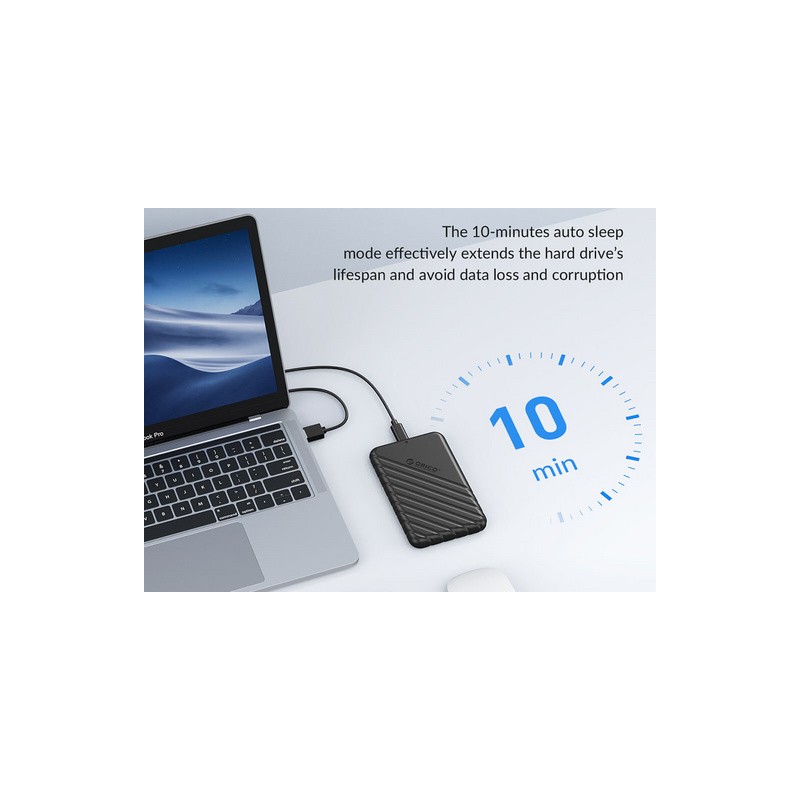 Zunanje ohišje za 2,5 HDD/SSD, USB 3.0 v SATA3, črn, ORICO 25PW1-U3