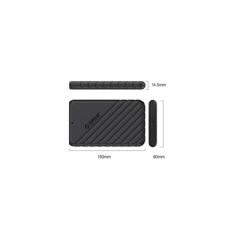 Zunanje ohišje za 2,5 HDD/SSD, USB 3.0 v SATA3, črn, ORICO 25PW1-U3