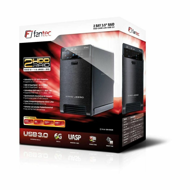 Fantec ohišje 9cm USB SATA QB-X2US3R RAID