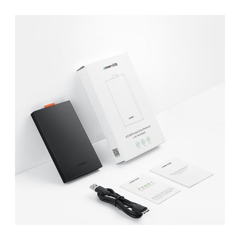Ohišje za disk Ugreen USB 3.0, 2.5, SATA, črn