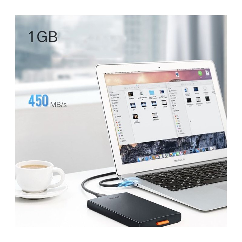 Ohišje za disk Ugreen USB 3.0, 2.5, SATA, črn