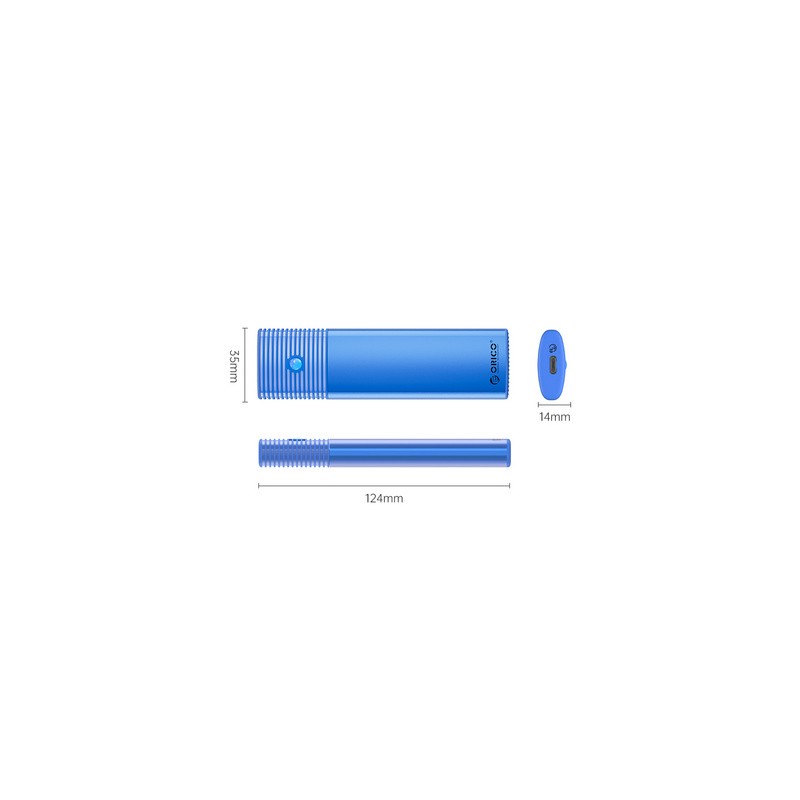 Zunanje ohišje za M.2 NVMe 2230-2280 v USB-C, aluminij, modro, ORICO PWM2-G2