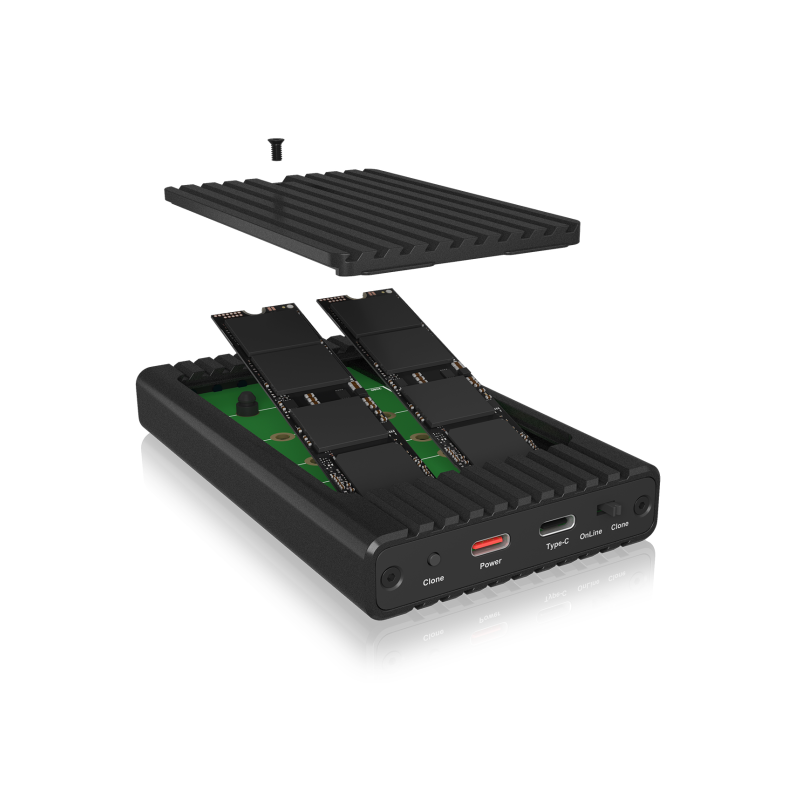 Ohišje za disk Icybox IB-2817MCL-C31 za 2x NVMe