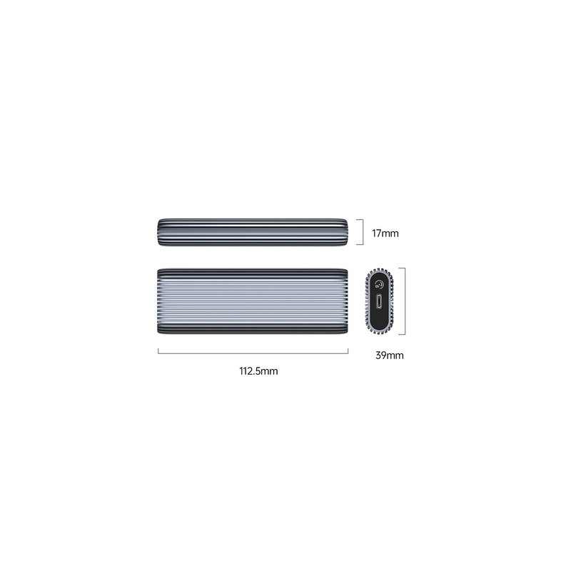 Zunanje ohišje za SSD M.2 SATA v USB-C 3.2 , aluminij, ORICO AM2C3