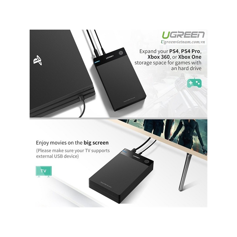 Ohišje za disk Ugreen 3.5 USB 3.0 na SATA HDD
