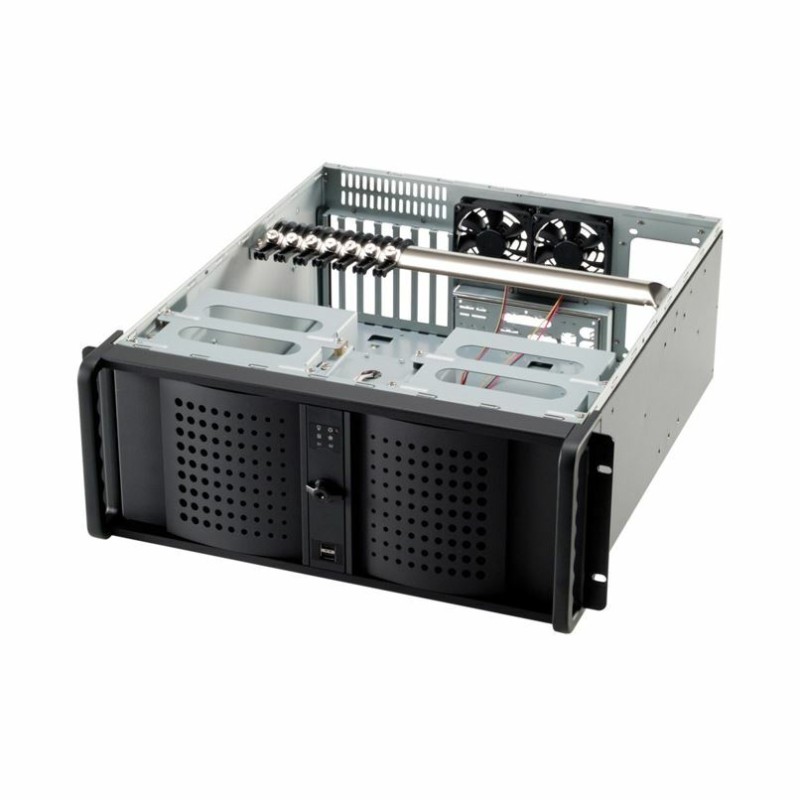 Ohišje indu. PC 4U 48cm črno brez napajalnika g.528mm Fantec