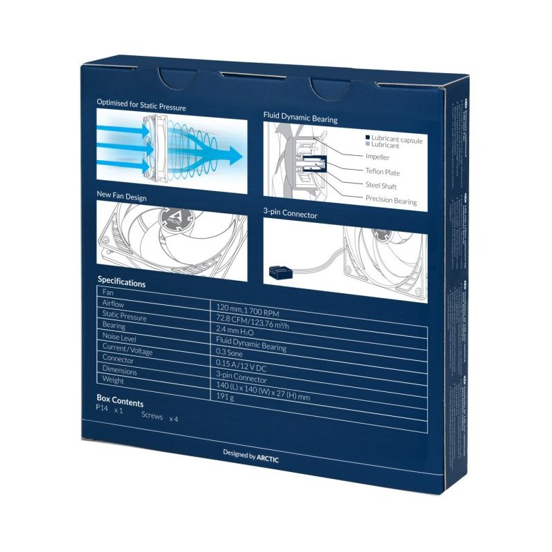 Ventilator 140mm ARCTIC P14, ACFAN00123A