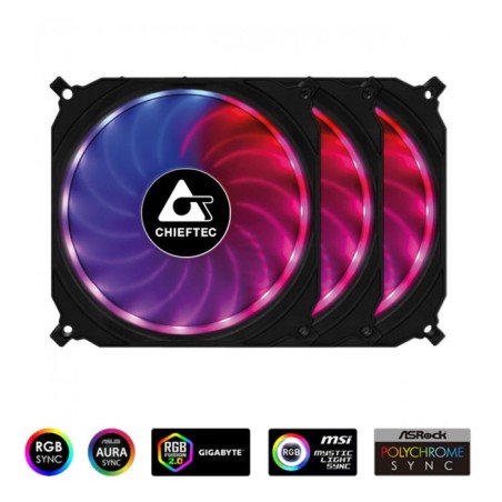 Ventilator Chieftec TORNADO RGB (CF-3012-RGB), 120mm, 3x
