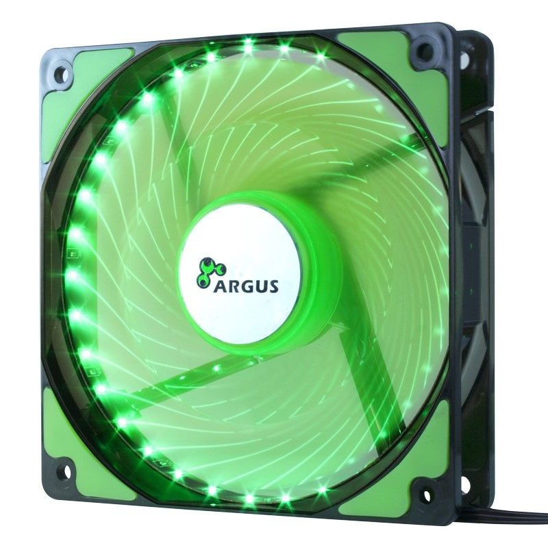 Ventilator 120mm INTER-TECH Argus L-12025 GR zelen LED