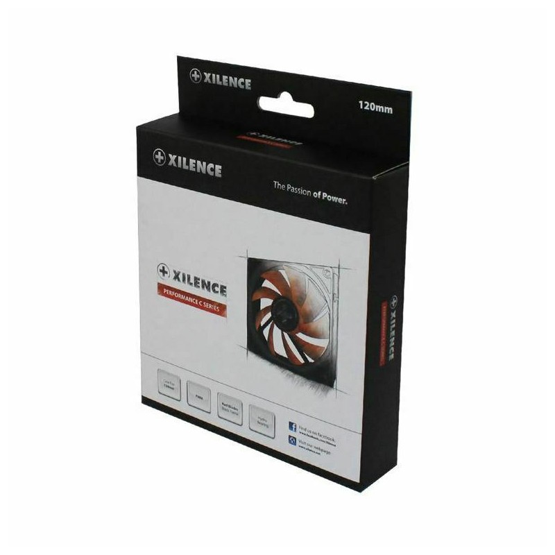 Ventilator 12x12x2,5cm 12v 3/4p Xilence RedWing PWM