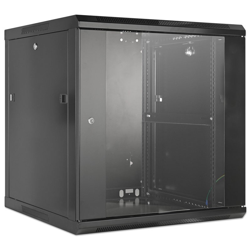 Zidna komunikacijska omara INTELLINET 19, 12U, 600x600, črna