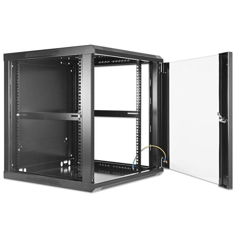 Zidna komunikacijska omara INTELLINET 19, 12U, 600x600, črna