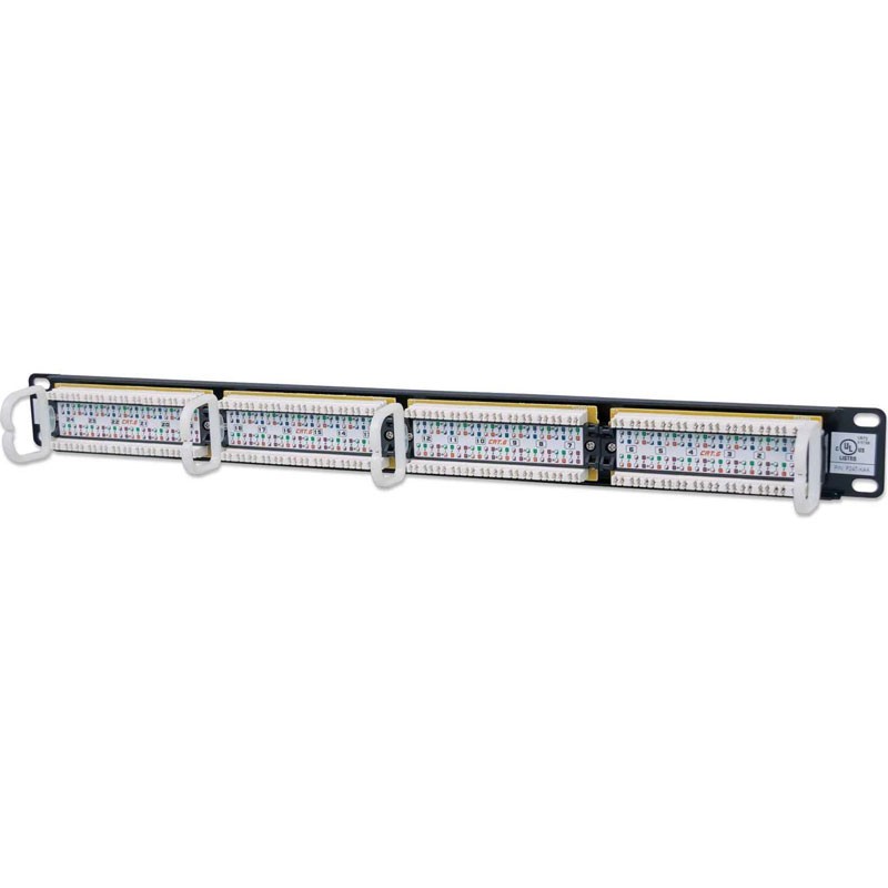 Patch panel INTELLINET 1U, 24-port, UTP Cat6, črn