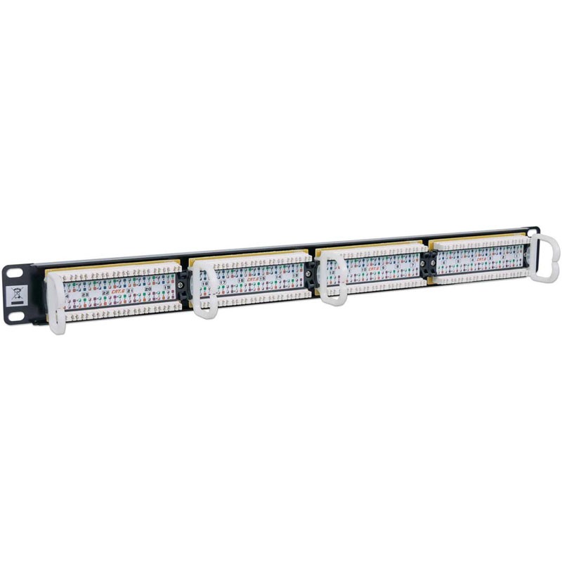 Patch panel INTELLINET 1U, 24-port, UTP Cat6, črn