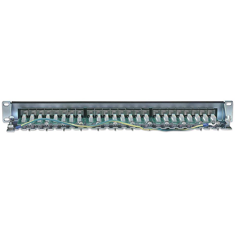 Patch panel INTELLINET 1U, 24-port, FTP Cat6, črn