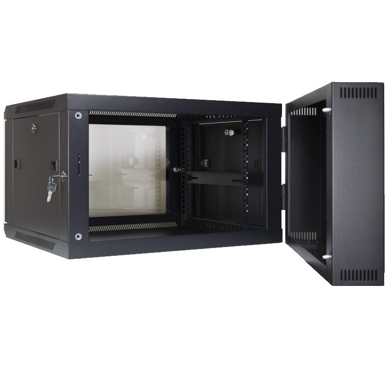 Zidna komunikacijska omara INTER-TECH SMA-6606 19", 6U, 600x600, črna