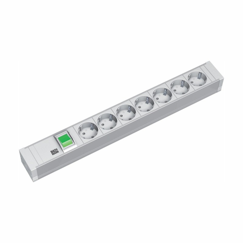 Razdelilec 19" 7x220V PVC + stikalo BM