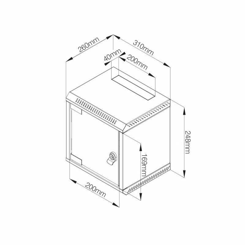 250mm kabinet 4U 248x310x260 Triton