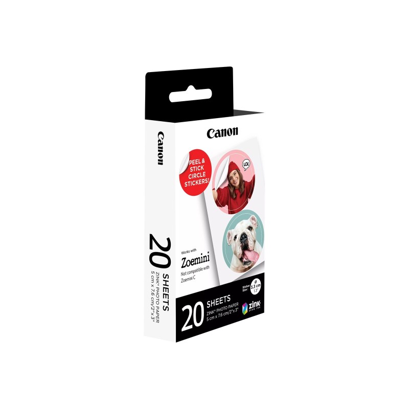 Papir CANON ZINK CIRCLE foto 20 pack za ZOEMINI