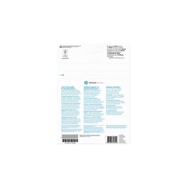 Papir HP Advanced Glossy Photo 250 g/m2 A4 (25 listov)