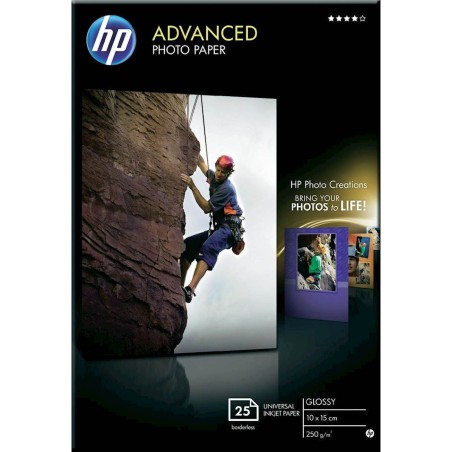 Papir HP Advanced Glossy Photo 250 g/m2, 10x 15 cm (25 listov)