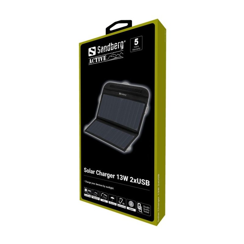 Prenosna baterija Sandberg solarni polnilnik 13W 2xUSB, 420-40