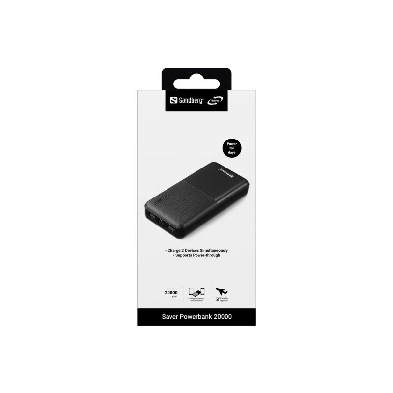 Prenosna baterija Powerbank Sandberg Saver Powerbank 20000 mAh prenosna baterija