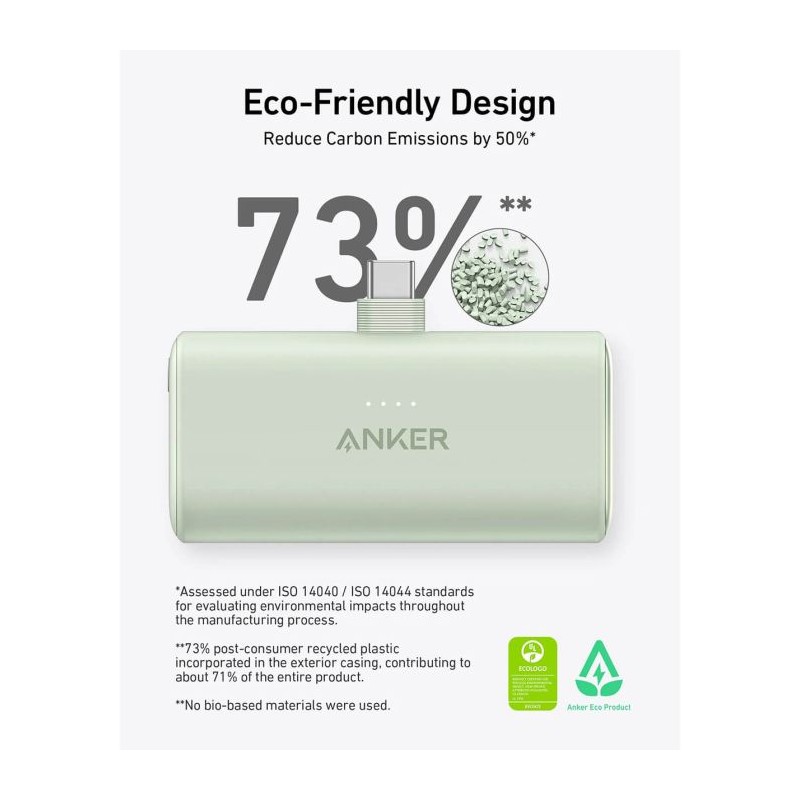 Prenosna baterija Powerbank Anker Nano 5K, črna, A1653H11