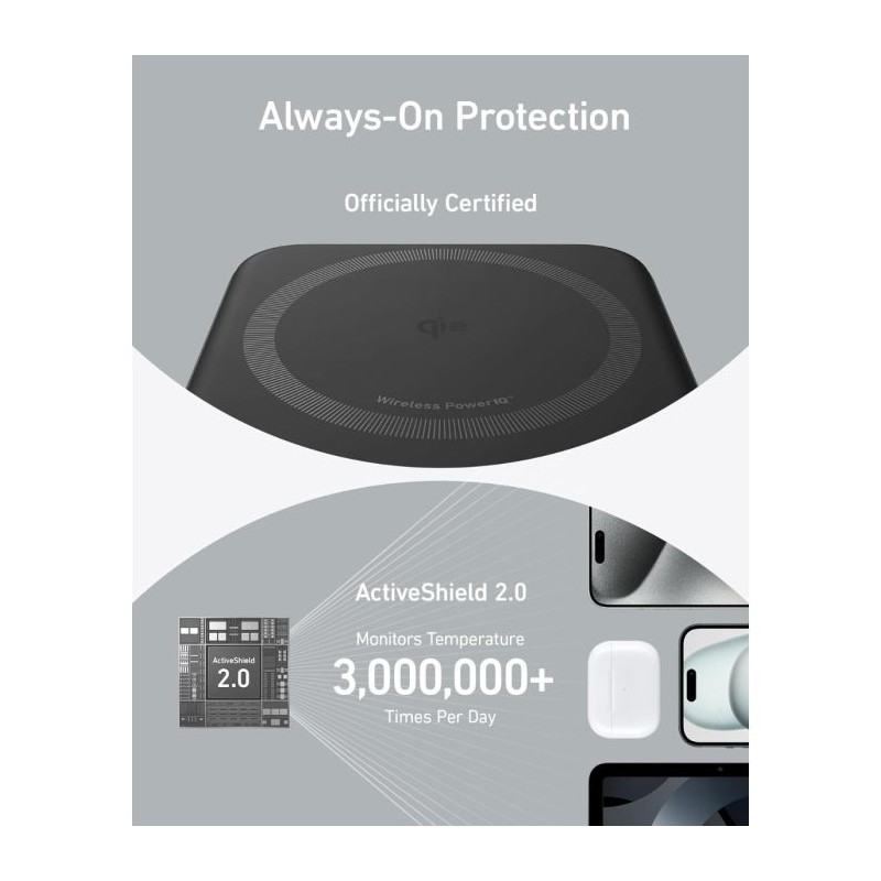 Prenosna baterija Powerbank Anker MagGo 633 10k, črn