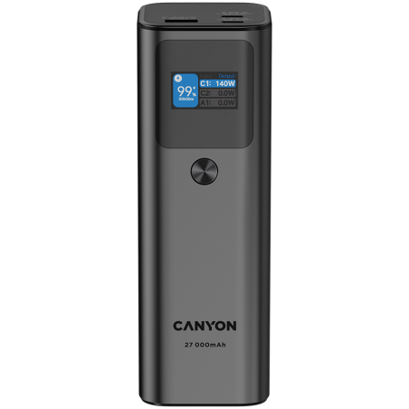 Prenosna baterija Powerbank CANYON PB-2010, 27000mAh, temno siv