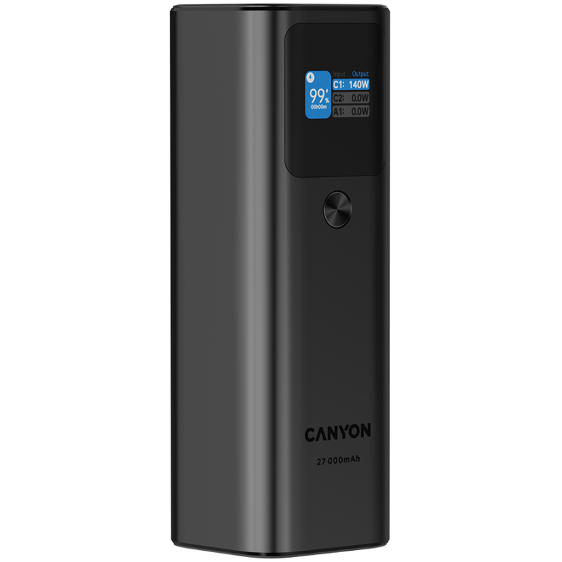 Prenosna baterija Powerbank CANYON PB-2010, 27000mAh, temno siv