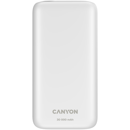 Prenosna baterija Powerbank CANYON PB - 301, 30000mAh, bel