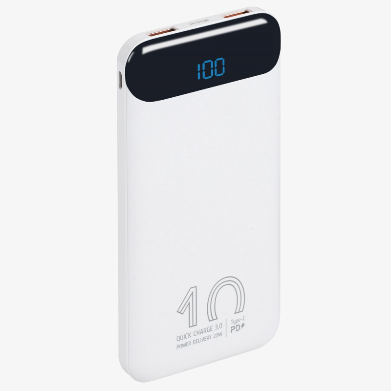 Prenosna baterija Rivacase VA2540 10000mAh, bela
