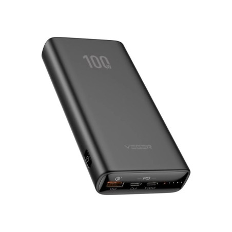 Prenosna baterija Powerbank VEGER T100 PowerBank 20.000 mAh T100, črn
