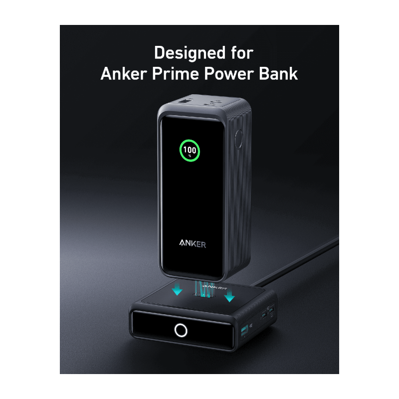 Polnilna baza za Prime Powerbank Anker 100W, črn, A1902311