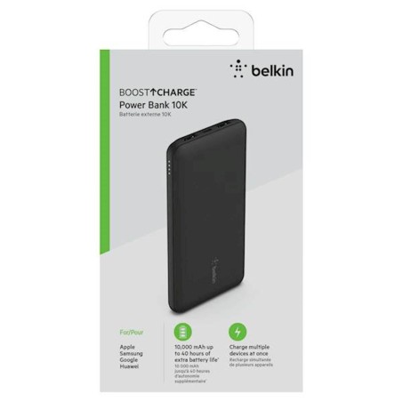 Prenosna baterija Powerbank Belkin 10K, 15W, črna