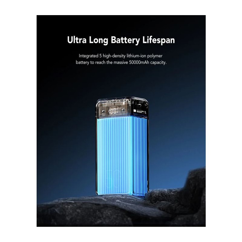 Prenosna baterija VEGER Tank Lite 50000 mAh, črna